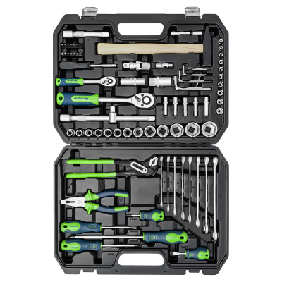 Набор инструментов, 1/2", 1/4", пластиковый кейс 76 предметов Сибртех по ценам производителя в Челябинске с доставкой по всей России