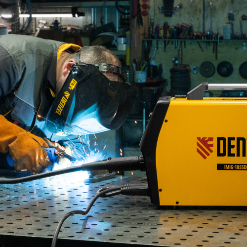 Аппарат инвертор. полуавтомат. cварки IMIG-185SDR, 180 А, ПВ 60%, катушка 5 кг Denzel по ценам производителя в Челябинске с доставкой по всей России