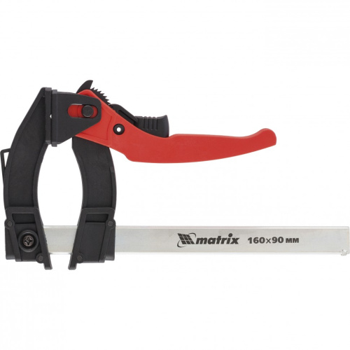 Струбцина реечная быстрозажимная, пластиковый корпус рычажно-храповой механизм, 160 х 90 х 240 мм, штанга 5 х 20 мм Matrix по ценам производителя в Челябинске с доставкой по всей России