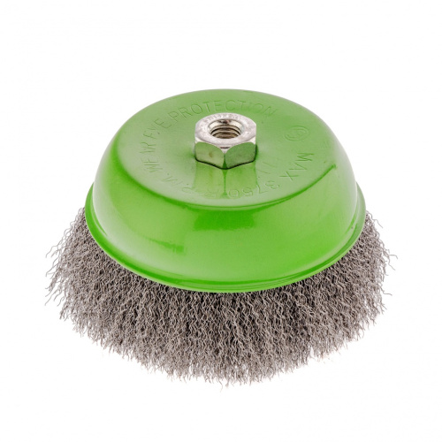 Щетка для УШМ, 150 мм, М14, "чашка", витая проволока 0.3 мм Сибртех по ценам производителя в Челябинске с доставкой по всей России