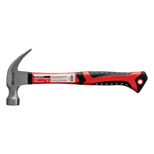Молоток-гвоздодер, 450 г, боек 27 мм, фибергласовая обрезиненная рукоятка Matrix по ценам производителя в Челябинске с доставкой по всей России