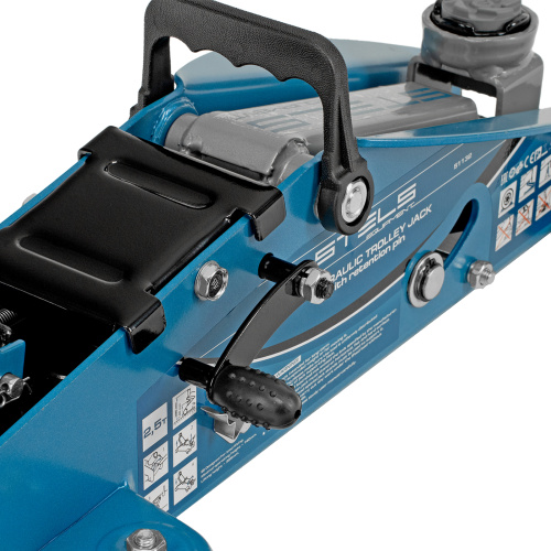 Домкрат гидравлический подкатной с фиксатором, 2.5 т, Safety Pin, 140-385 мм, в кейсе Stels по ценам производителя в Челябинске с доставкой по всей России