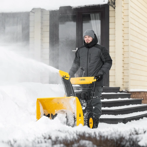 Бензиновая снегоуборочная машина SBM 610, 212 cc, ручной старт, фара Denzel по ценам производителя в Челябинске с доставкой по всей России