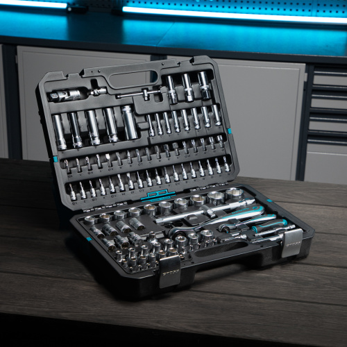 Набор инструментов, 1/4", 1/2", CrV, 120 зубьев, 109 предметов Gross по ценам производителя в Челябинске с доставкой по всей России