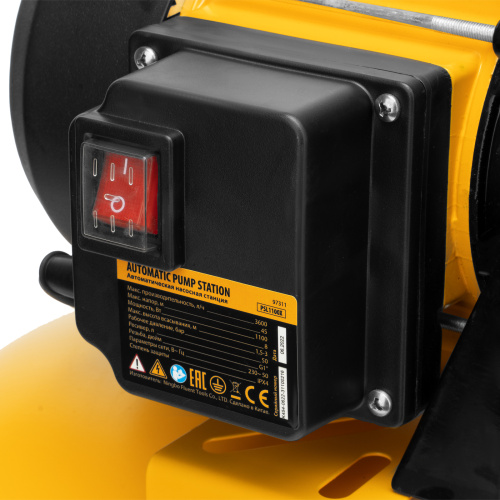 Насосная станция PSL1100X, 1100 Вт, 3600 л/ч, ресивер 50 л, подъем 45 м, нержавейка Denzel купить в Москве с доставкой по всей России | ProtosMarket.ru