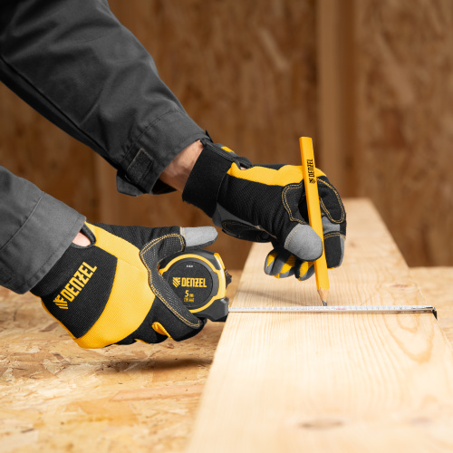 Рулетка 5м х 19мм, двухкомп. корпус, магнитный обрезиненный зацеп Denzel по ценам производителя в Челябинске с доставкой по всей России