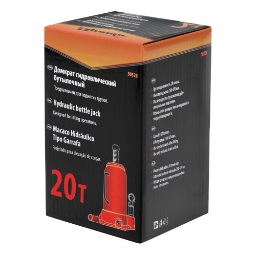 Домкрат гидравлический бутылочный, 20 т, h подъема 250-470 мм Sparta по ценам производителя в Челябинске с доставкой по всей России