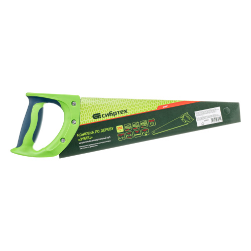 Ножовка по дереву "Зубец", 350 мм, 7-8 TPI, каленый зуб 2D, двухкомпонентная рукоятка Сибртех по ценам производителя в Челябинске с доставкой по всей России