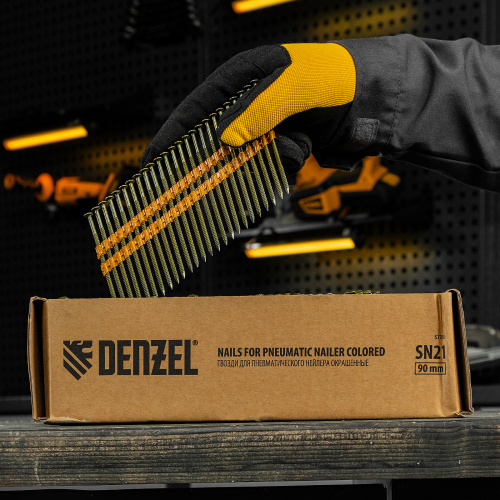 Гвозди для пнев. нейлера (крашен.) длина - 90 мм, диам. - 3,05 мм, 2000 шт. Denzel по ценам производителя в Челябинске с доставкой по всей России