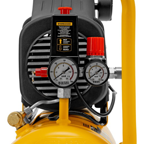 Компрессор воздушный DLC1300/24 безмасляный 1.3 кВт, 24 литра, 206 л/мин Denzel по ценам производителя в Челябинске с доставкой по всей России