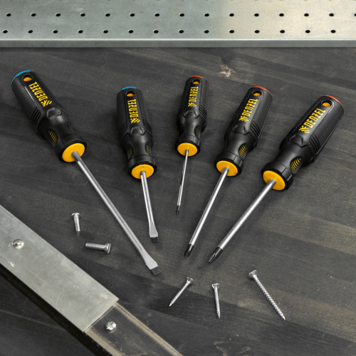 Набор отверток, 5 шт., PH+SL, S2, 3к рукоятка Denzel по ценам производителя в Челябинске с доставкой по всей России