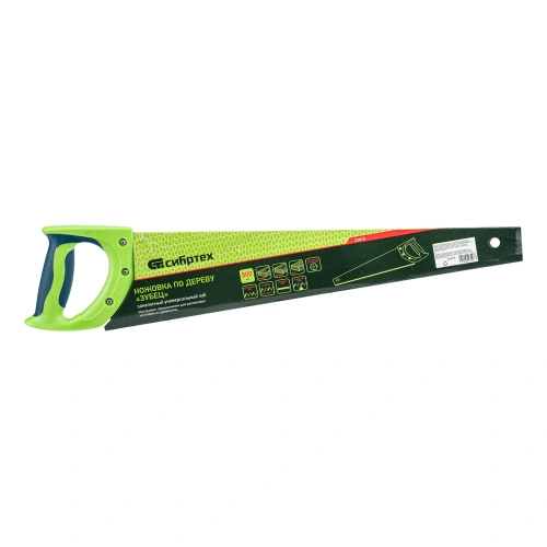 Ножовка по дереву "Зубец", 500 мм, 7-8 TPI, каленый зуб 3D, двухкомпонентная рукоятка Сибртех по ценам производителя в Челябинске с доставкой по всей России