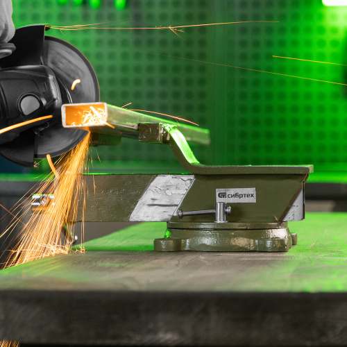 Тиски слесарные, 125 мм, стальные, поворотные Сибртех по ценам производителя в Челябинске с доставкой по всей России