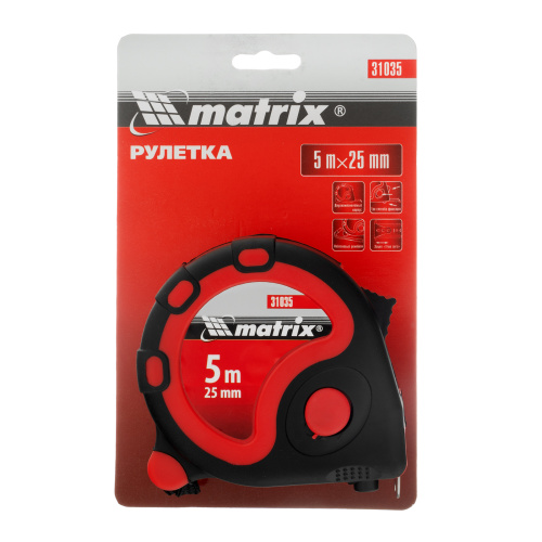 Рулетка Status 3 fixations,5 м х 25 мм,двухкомпонентный корпус,3 фиксации ленты Matrix по ценам производителя в Челябинске с доставкой по всей России