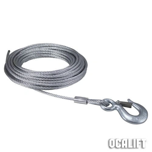 Трос стальной канат для тали РА 250/500 4мм длина 12м с крюком по ценам производителя в Челябинске с доставкой по всей России