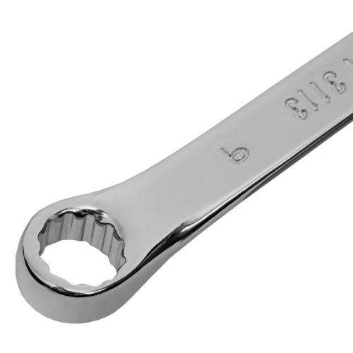 Ключ комбинированный, 9 мм, CrV, полированный хром Matrix по ценам производителя в Челябинске с доставкой по всей России