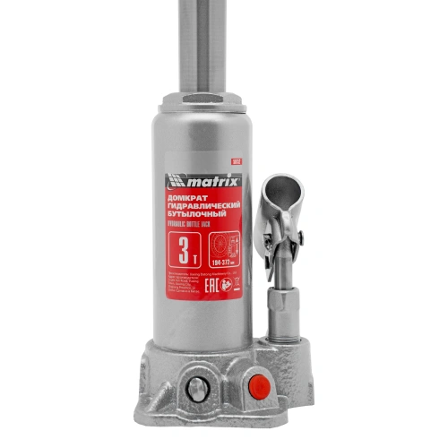 Домкрат гидравлический бутылочный, 3 т, высота подъема 194-372 мм, в пластиковый кейсе Matrix купить в Москве с доставкой по всей России | ProtosMarket.ru