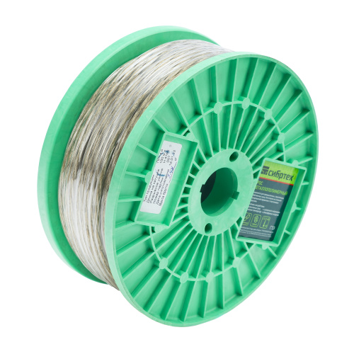 Трос металлополимерный прозрачный ПР-4.0, толщина 4.0 мм, катушка 100 метров Сибртех по ценам производителя в Челябинске с доставкой по всей России