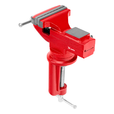 Тиски слесарные, 80 мм, настольные, поворотные, c наковальней MTX по ценам производителя в Челябинске с доставкой по всей России