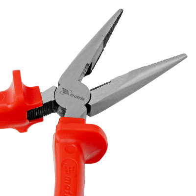 Длинногубцы прямые Econom, 160 мм, шлифованные, пластмассовые рукоятки Matrix купить в Москве с доставкой по всей России | ProtosMarket.ru