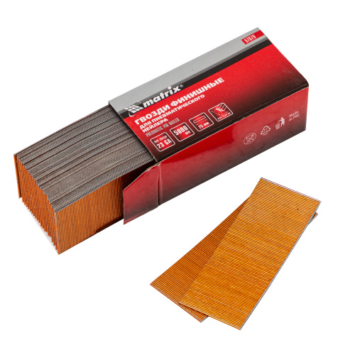 Гвозди финишные, (шпильки) 23GA для пневматического нейлера финишного D 0.64 мм, длина 25 мм, 5000 шт Matrix по ценам производителя в Челябинске с доставкой по всей России