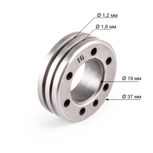 Ролик WECO 1.2/1.6 D=37 d=19 V купить в Москве с доставкой по всей России | ProtosMarket.ru