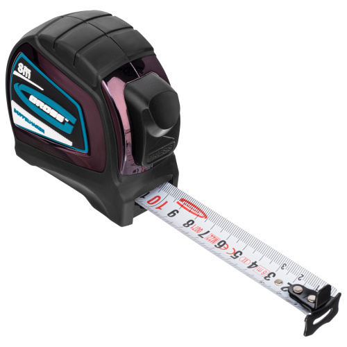 Рулетка "Doppelhaken",8 м x 25 мм,двухсторонний зацеп,Нейлон,двусторонняя шкала,автоматическая фиксация Gross по ценам производителя в Челябинске с доставкой по всей России