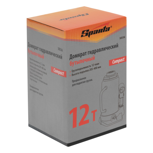 Домкрат гидравлический бутылочный 12 т, h подъема 205-400 мм Sparta Compact по ценам производителя в Челябинске с доставкой по всей России