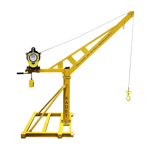 Мини кран KADET поворотный с лебёдкой KCD 500 кг 50м 220в по ценам производителя в Челябинске с доставкой по всей России