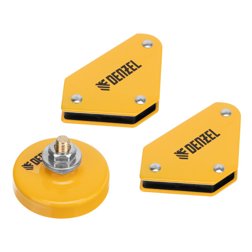 Набор из 2 магнитных сварочных фиксаторов и магнитной клеммы "масса" Denzel по ценам производителя в Челябинске с доставкой по всей России