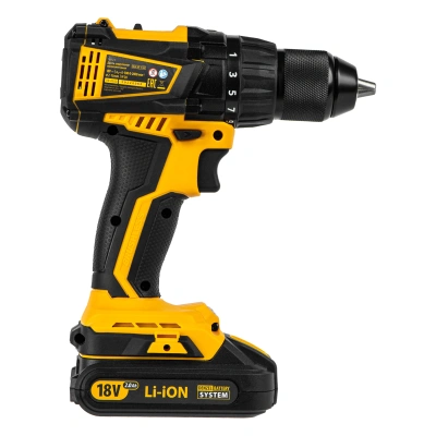 Дрель-шуруповерт аккумуляторная, бесщет. BLDL-IB-18-02, Li-Ion, 18 В, 2 акк. Denzel купить в Москве с доставкой по всей России | ProtosMarket.ru