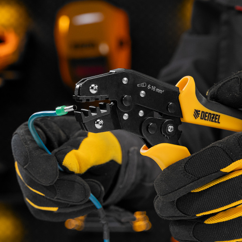 Клещи для обжима наконечников штыревых НШВ, НШВИ, НШВИ-2, 6-16 мм2 Denzel по ценам производителя в Челябинске с доставкой по всей России