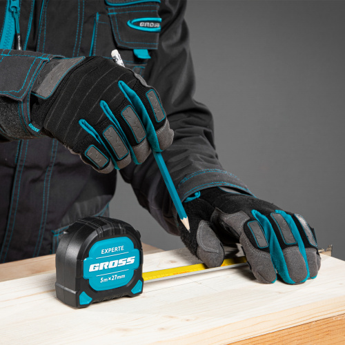 Рулетка Experte,5 м x 27 мм,двухкомпонентный корпус,магнит,двухсторонняя разметка,нейлон Gross по ценам производителя в Челябинске с доставкой по всей России