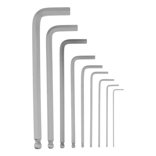 Набор ключей имбусовых, HEX, 1,5-10 мм, CrV, 9 шт., удлиненные, с шаром Сибртех по ценам производителя в Челябинске с доставкой по всей России