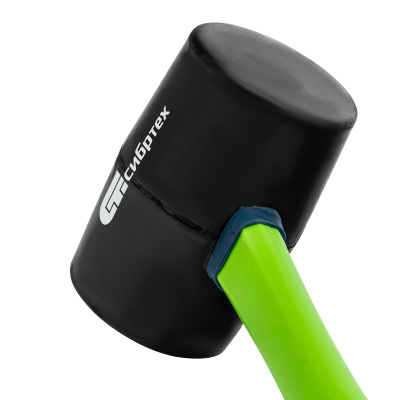 Киянка резиновая, 680 г, черная резина, фибергласовая рукоятка Сибртех по ценам производителя в Челябинске с доставкой по всей России