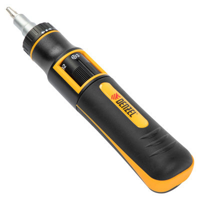 Отвертка реверсивная с револьверным механизмом, 11 шт, сталь S2  Denzel по ценам производителя в Челябинске с доставкой по всей России