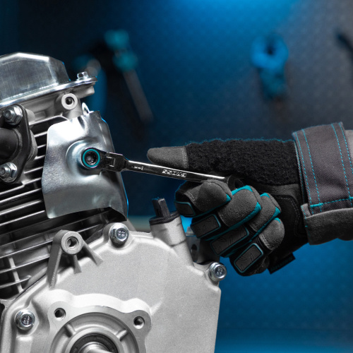 Набор ключей комбинированных с трещоткой, 8-19 мм, 7 шт, шарнирные, CrV Gross по ценам производителя в Челябинске с доставкой по всей России