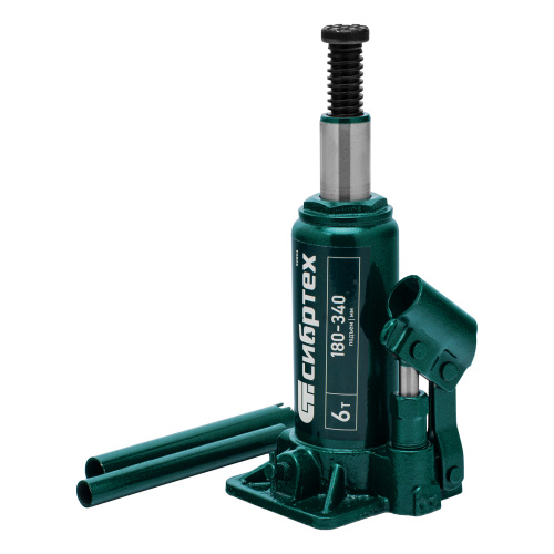 Домкрат гидравлический бутылочный, 6 т, 180-340 мм Сибртех по ценам производителя в Челябинске с доставкой по всей России