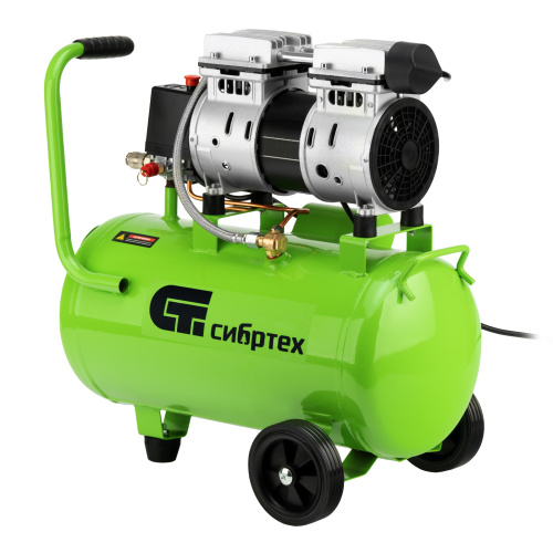 Компрессор безмаслянный малошумный МБ 1100/24,1100 Вт, 24 л, 170 л/мин Сибртех по ценам производителя в Челябинске с доставкой по всей России