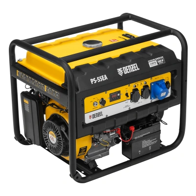 Генератор бензиновый PS 55 EA, 5.5 кВт, 230 В, 25 л, коннектор автоматики, электростартер Denzel купить в Москве с доставкой по всей России | ProtosMarket.ru