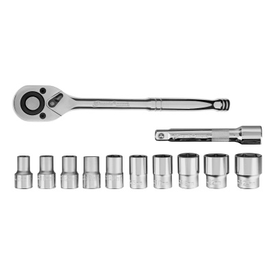 Набор торцевых головок, 1/2", головки 10 - 24 мм, с трещот. ключом, 12 предметов Matrix по ценам производителя в Челябинске с доставкой по всей России