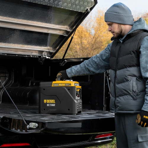Генератор инверторный GS-1100iF, 1,1 кВт, 230 В, ручной старт DENZEL по ценам производителя в Челябинске с доставкой по всей России