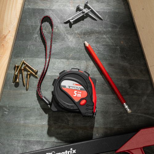 Рулетка Status Magnet 3 fixations,5 м х 25 мм,обрезиненный корпус,зацеп с магнитом Matrix по ценам производителя в Челябинске с доставкой по всей России