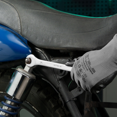 Ключ комбинированный, 16 мм, CrV, матовый хром Stels по ценам производителя в Челябинске с доставкой по всей России