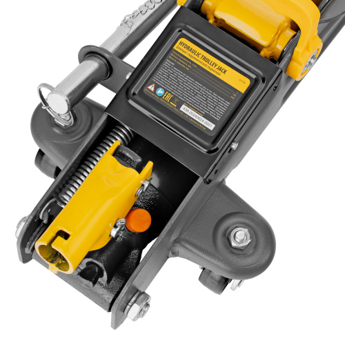 Домкрат гидравлический подкатной с фиксатором, 2 т, 130-330 мм, в кейсе Denzel по ценам производителя в Челябинске с доставкой по всей России