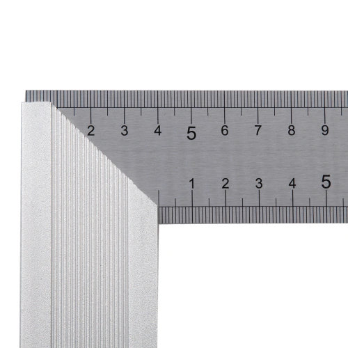 Угольник стальной 400 мм, нержавеющая сталь, градуировка, алюминиевое основание Denzel по ценам производителя в Челябинске с доставкой по всей России