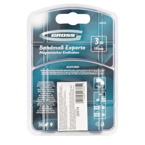 Рулетка Experte,3 м x 19 мм,двухкомпонентный корпус,магнит,двухсторонняя разметка,нейлон Gross по ценам производителя в Челябинске с доставкой по всей России