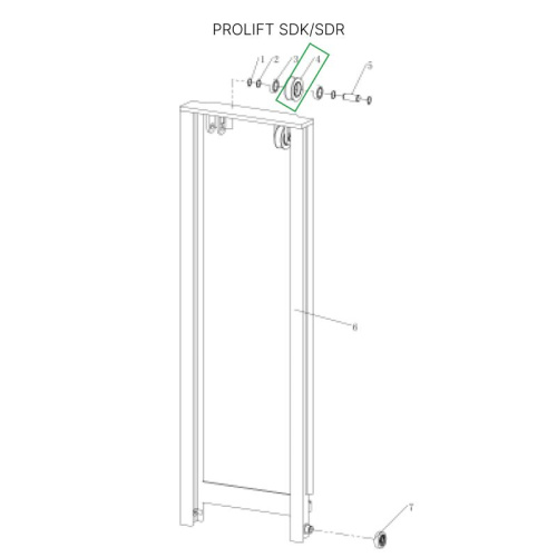 Ролик боковой цепи для штабелеров SDR 1533/1536/1545S/1645/1656/2036/2045, SDK по ценам производителя в Челябинске с доставкой по всей России