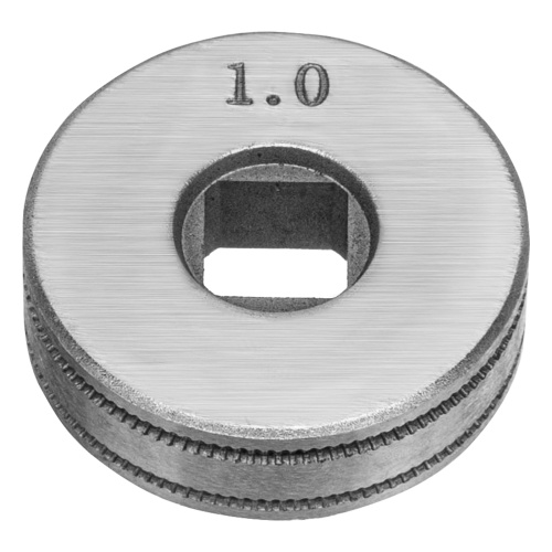 Подающий ролик, U профиль зубчатый под флюсовую проволоку 0,8-1мм посадка квадрат, 2 шт Denzel по ценам производителя в Челябинске с доставкой по всей России