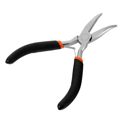 Длинногубцы изогнутые Mini, 130 мм, никелированные, авторазжим Sparta по ценам производителя в Челябинске с доставкой по всей России